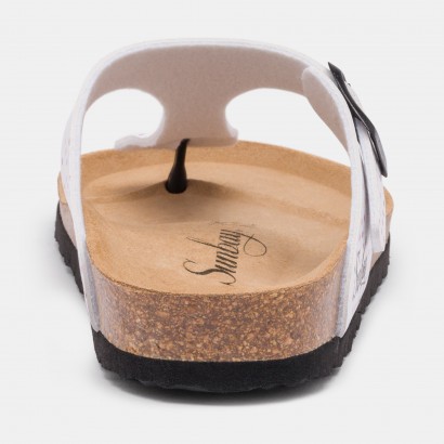 Sandales Camelia à entre-doigts Blanc