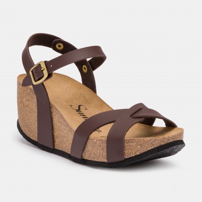 Sandales Pivoine Compensées et semi-compensées Camel