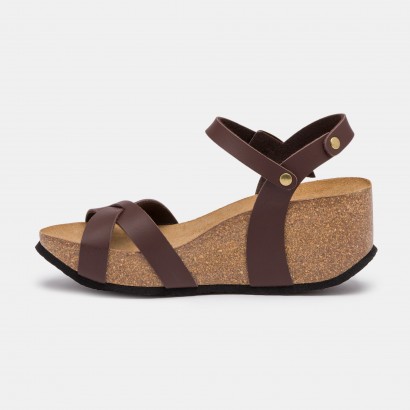 Sandales Pivoine Compensées et semi-compensées Camel