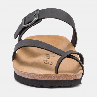 Sandales Tulipe à entre-doigts Anthracite