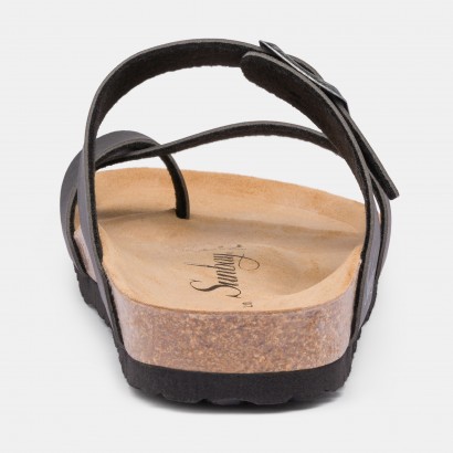 Sandales Tulipe à entre-doigts Anthracite