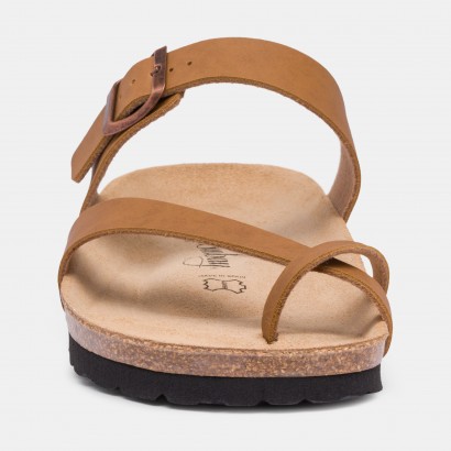 Sandales Tulipe à entre-doigts Camel