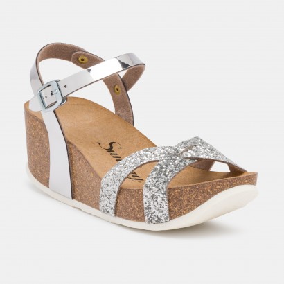 Sandales Pivoine Compensées et semi-compensées Argent