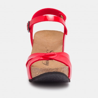 Sandales Pivoine Compensées et semi-compensées Rouge