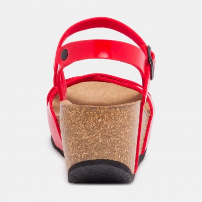 Sandales Pivoine Compensées et semi-compensées Rouge