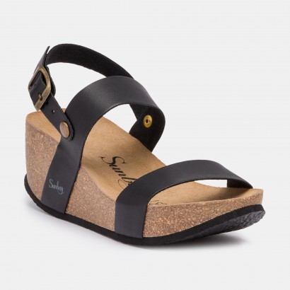 Sandales Hibiscus Compensées et semi-compensées Noir