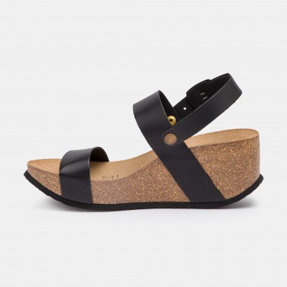 Sandales Hibiscus Compensées et semi-compensées Noir