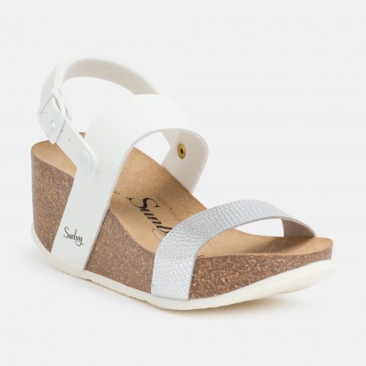 Sandales Hibiscus Compensées et semi-compensées Blanc