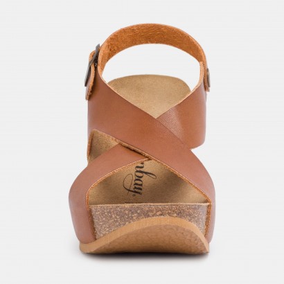 Sandales Pavot Compensées et semi-compensées Camel