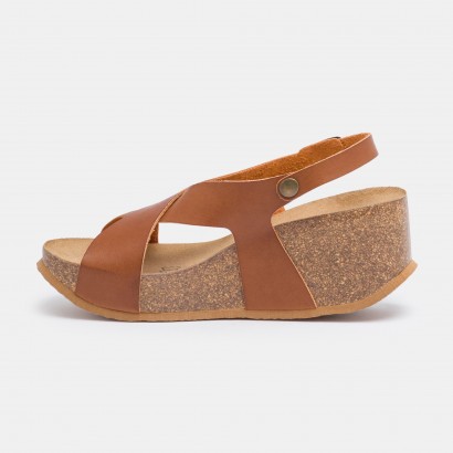 Sandales Pavot Compensées et semi-compensées Camel