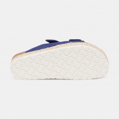 Sandales Orange à plateforme Bleu marine