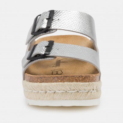 Sandales Orange à plateforme Argent