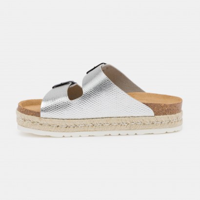 Sandales Orange à plateforme Argent