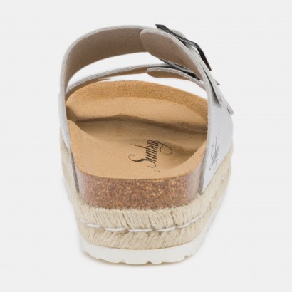 Sandales Orange à plateforme Argent