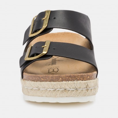 Sandales Orange à plateforme Noir