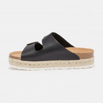 Sandales Orange à plateforme Noir