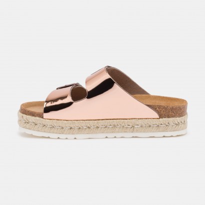 Sandales Orange à plateforme Rose gold