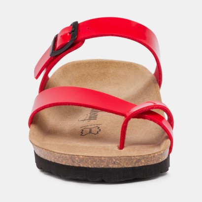 Sandales Tulipe à entre-doigts Rouge