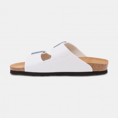 Sandales Trefle 2 Brides Blanc vinyl à Paillettes