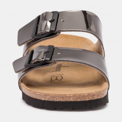 Sandales Trefle 2 Brides Pewter miroir