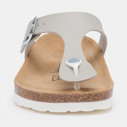 Sandales Camelia à entre-doigts Gris clair