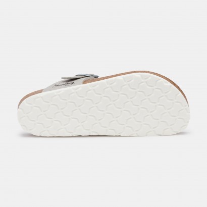 Sandales Camelia à entre-doigts Gris clair