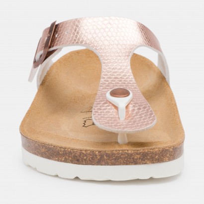 Sandales Camelia à entre-doigts Rose gold