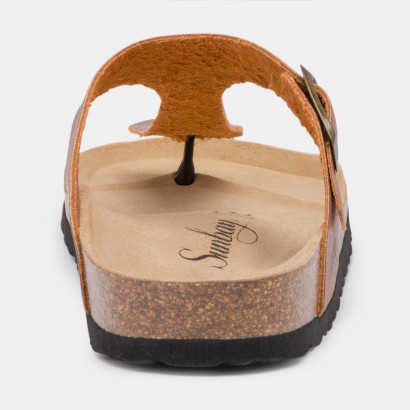 Sandales Camelia à entre-doigts Camel