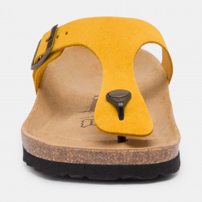 Sandales Camelia à entre-doigts Moutarde