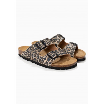 Sandales Trefle Léopard