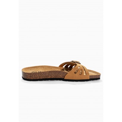 Sandales Freezia Camel en Cuir Suédé