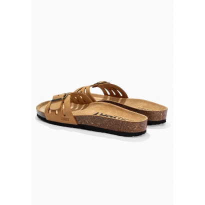 Sandales Freezia Camel en Cuir Suédé