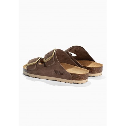 Sandales Calen Beige en Cuir Suédé