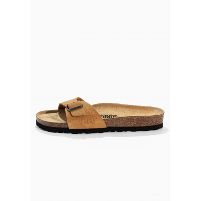 Sandales Jasmin Camel en Cuir Suédé