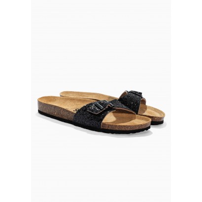 Sandales Jasmin Noir pailletté