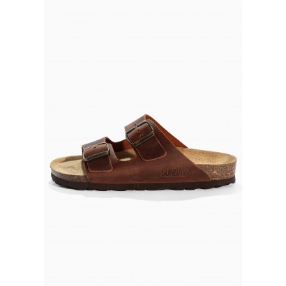 Sandales Trefle Marron en Cuir