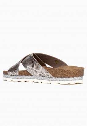 Sandales Bunda 2 Brides Argent