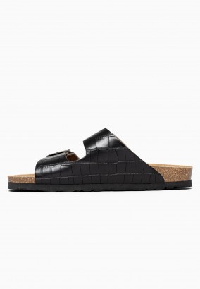 Sandales Trefle 2 Brides Noir