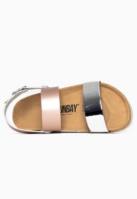 Sandales Leila Multibrides Argent