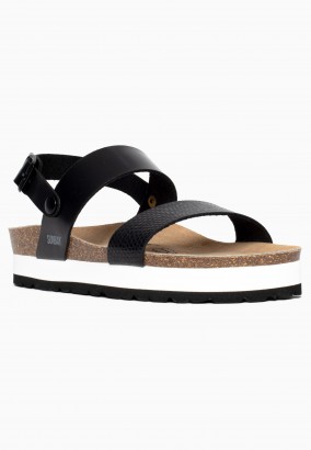 Sandales Galong à plateforme Noir