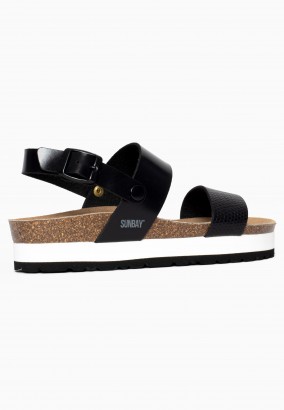 Sandales Galong à plateforme Noir