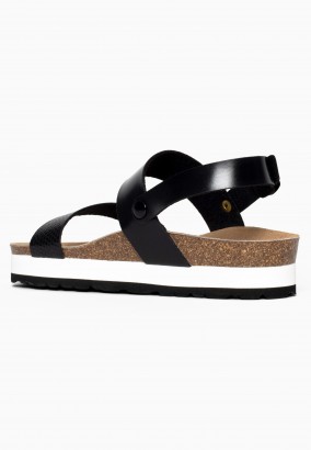 Sandales Galong à plateforme Noir