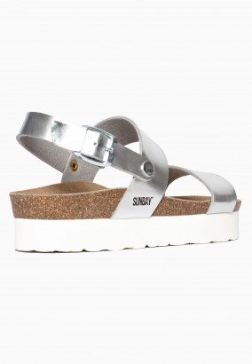 Sandales Galong à plateforme Argent