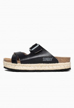 Sandales Moree Rope à plateforme Noir