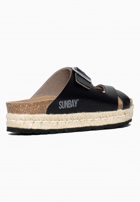 Sandales Moree Rope à plateforme Noir