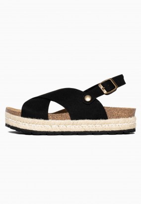 Sandales Avalon à plateforme Noir