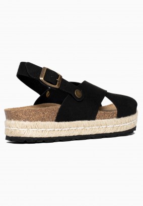 Sandales Avalon à plateforme Noir