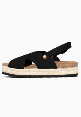 Sandales Avalon à plateforme Noir