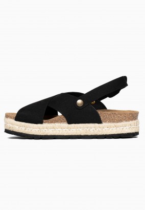 Sandales Avalon à plateforme Noir