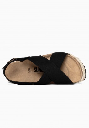 Sandales Avalon à plateforme Noir